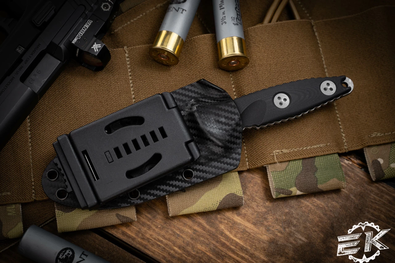 Microtech Socom Alpha Mini Fixed Blade Knife Black G10 3.75" Tanto Apocalyptic 114M-10AP - Image 3