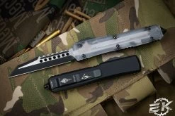 Microtech Ultratech Warhound Clear Top OTF Automatic Knife 3.4" Black 119W-1CLS