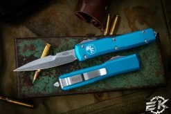 Microtech Ultratech Turquoise OTF Automatic 3.4" Bayonet Stonewash 120-10TQ