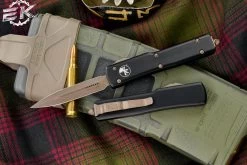 Microtech UTX-70 OTF Automatic Knife 2.4"Dagger Bronze Apocalyptic 147-13AP