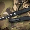 Microtech UTX-70 OTF Automatic Knife 2.4" Drop Point Black Serrated 148-2T