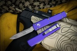 Microtech UTX-70 OTF Automatic Knife Purple 2.4" Drop Point Satin 148-4PU