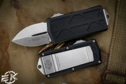 Microtech Exocet Money Clip OTF Knife Cali Legal 1.9" Stonewash Dagger 157-10