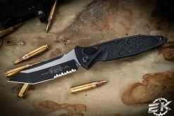 Microtech Socom Elite Automatic Knife 4" Tanto Black Serrated 161A-2T