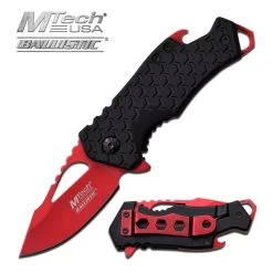 5.75" MTech USA Tactical Compact Mini Bottle Opener Red Pocket Knife