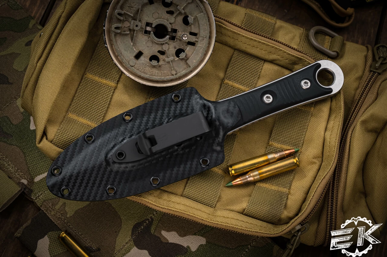 Microtech/Borka Blades SBD Fixed Blade Knife Black G10 4.3" Dagger Serrated 201-12 - Image 4