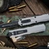 Microtech Dirac Delta OTF Automatic Knife Gray 3.75" Dagger Black 227-1TG