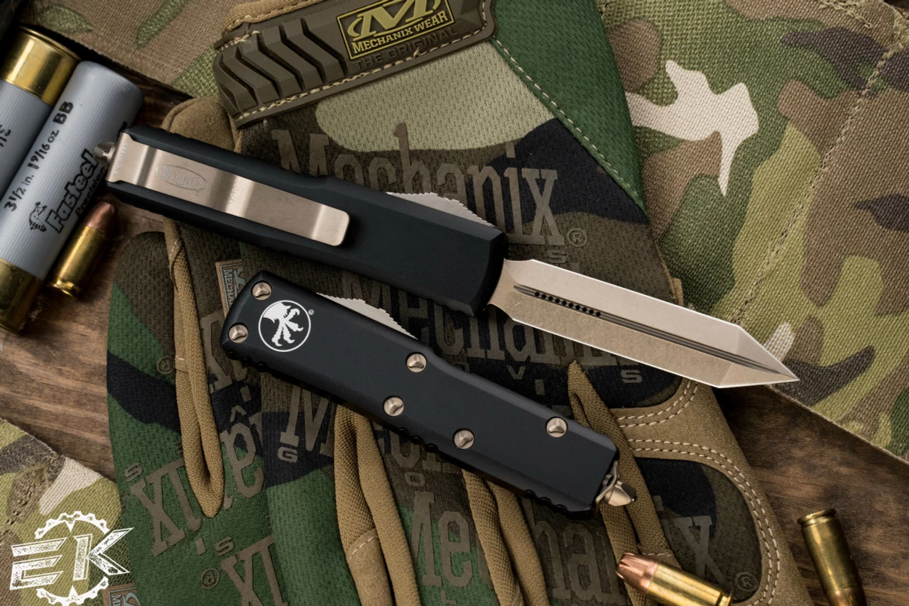 Microtech UTX-85 Spartan OTF Automatic Knife 3" Bronze 230-13 - Image 2