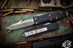 Microtech UTX-85 II Stepside OTF Automatic Knife 3.1" Drop Point Stonewash 231II-10S
