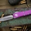 Microtech UTX-85 OTF Automatic Knife Violet 3.1" Dagger Stonewash 232-10VI