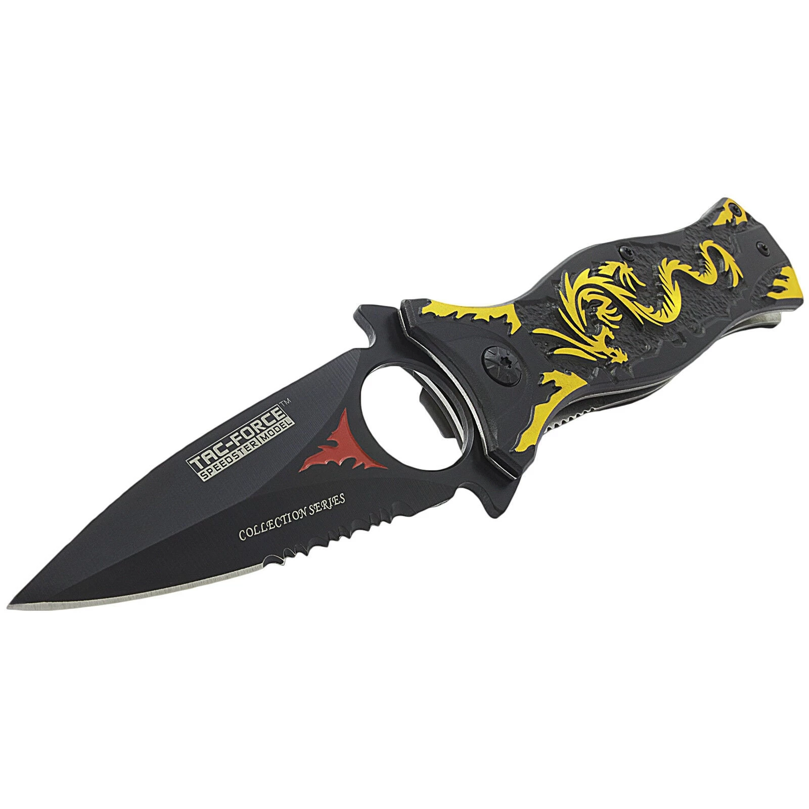 8.0" TAC FORCE GOLD DRAGON FANTASY ASSISTED OPEN TACTICAL FOLDING POCKET KNIFE - Image 7