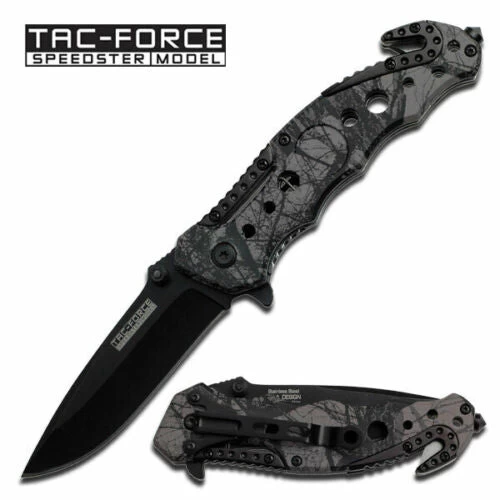 7.75" Tac Force Spring Assisted Jungle Camo Pocket Knife TF-723GYSC - Image 4