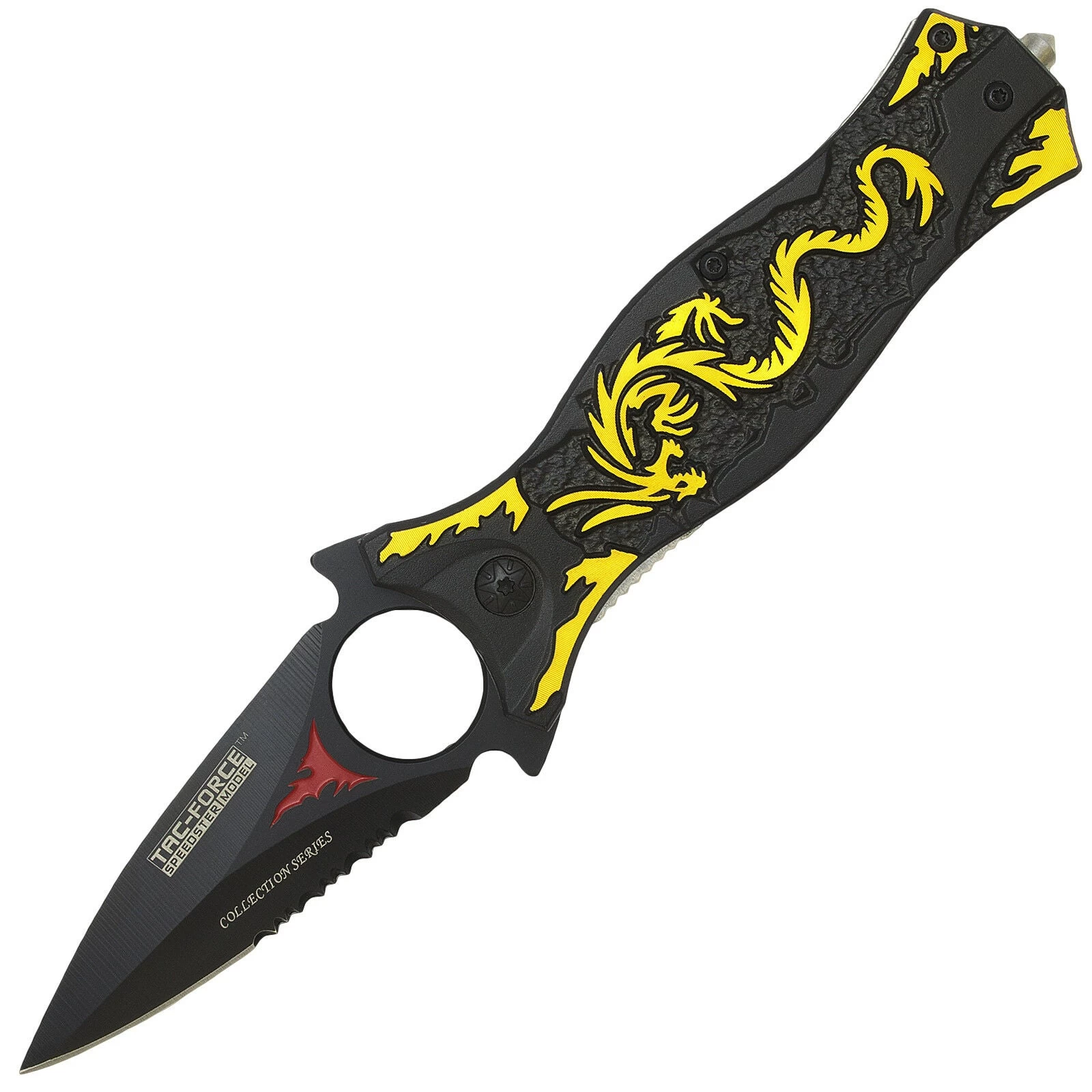 8.0" TAC FORCE GOLD DRAGON FANTASY ASSISTED OPEN TACTICAL FOLDING POCKET KNIFE - Image 8