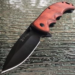 8.25" ELK RIDGE PAKKAWOOD SPRING ASSISTED FOLDING EDC KNIFE