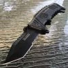 8.5" Tac Force Tactical Tanto Sawback Black Pocket Knife