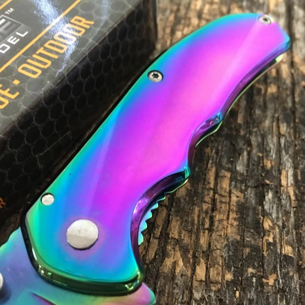 7" Tac Force Executive Rainbow Mirror Tactical Folding Pocket Knife - Image 7