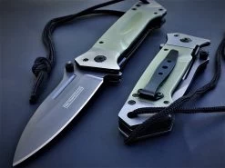 7.75" Military Green G10 Heavy Duty Tactical Pocket Knife (300362GN)