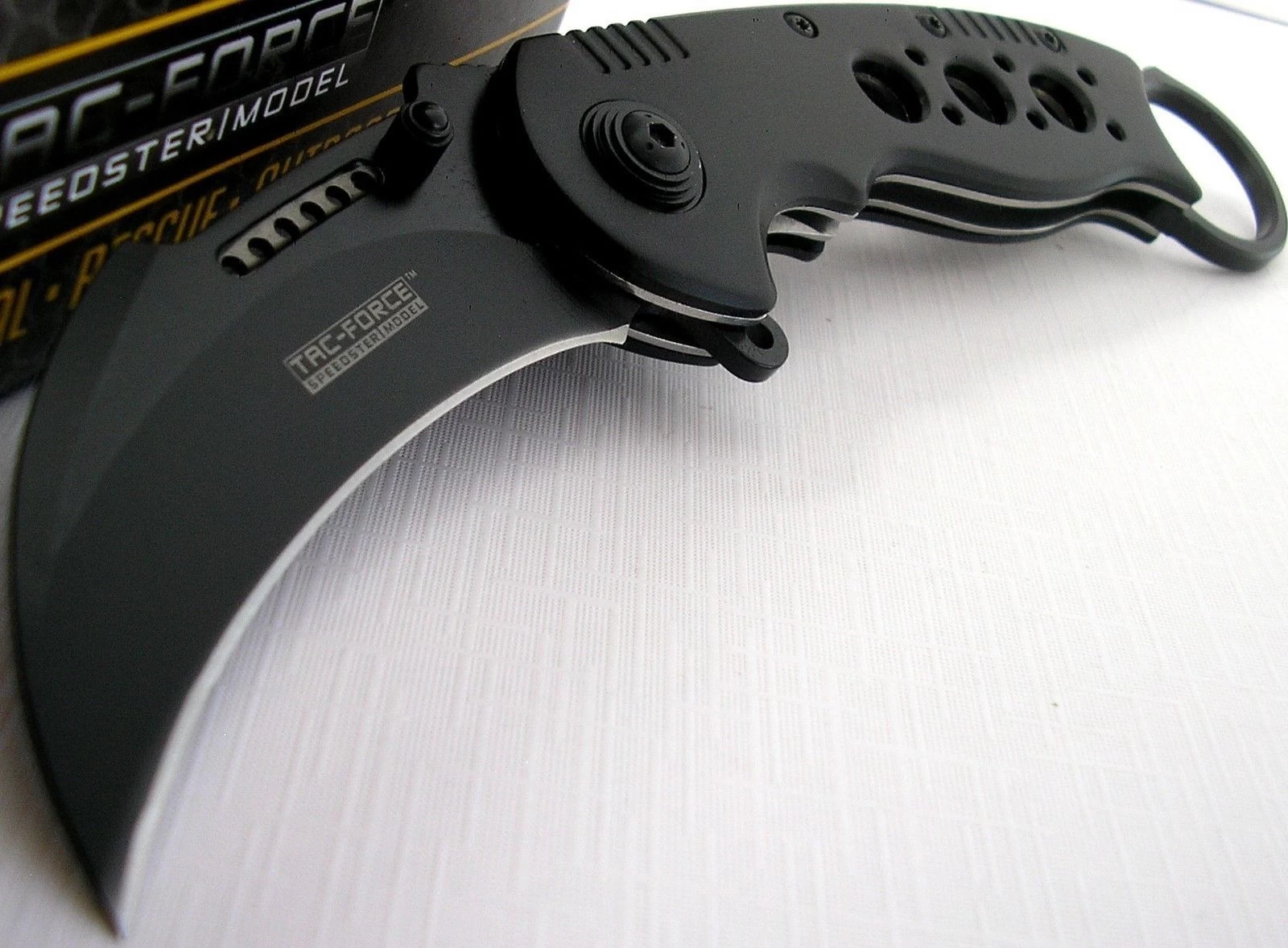 7.75" Tac Force Black Tactical Karambit Claw Folding Pocket Knife - Image 11