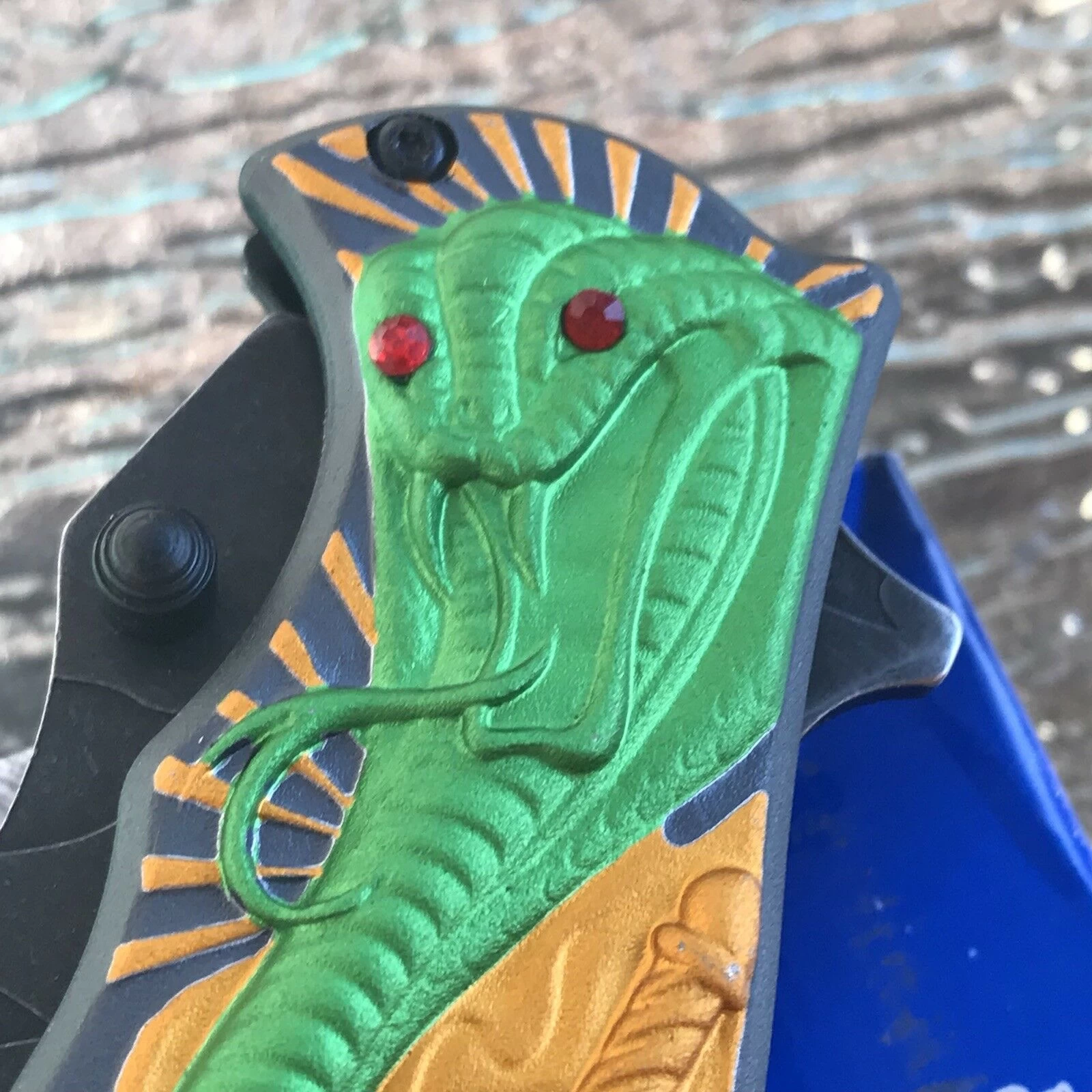 Dark Side Blades Spring Assisted Tactical Fantasy Cobra Snake Knife - Image 7