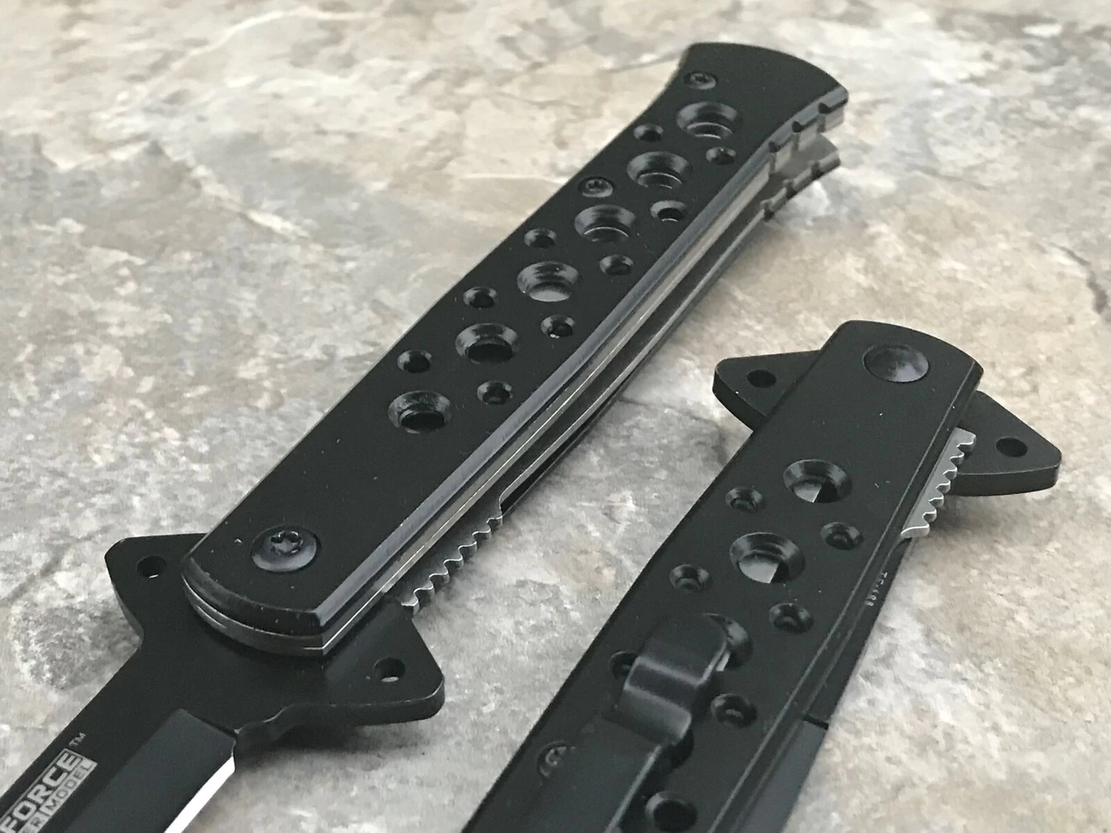 7" Tac Force Speedster Model Stiletto Black Spectrum Knife TF-698BK - Image 8