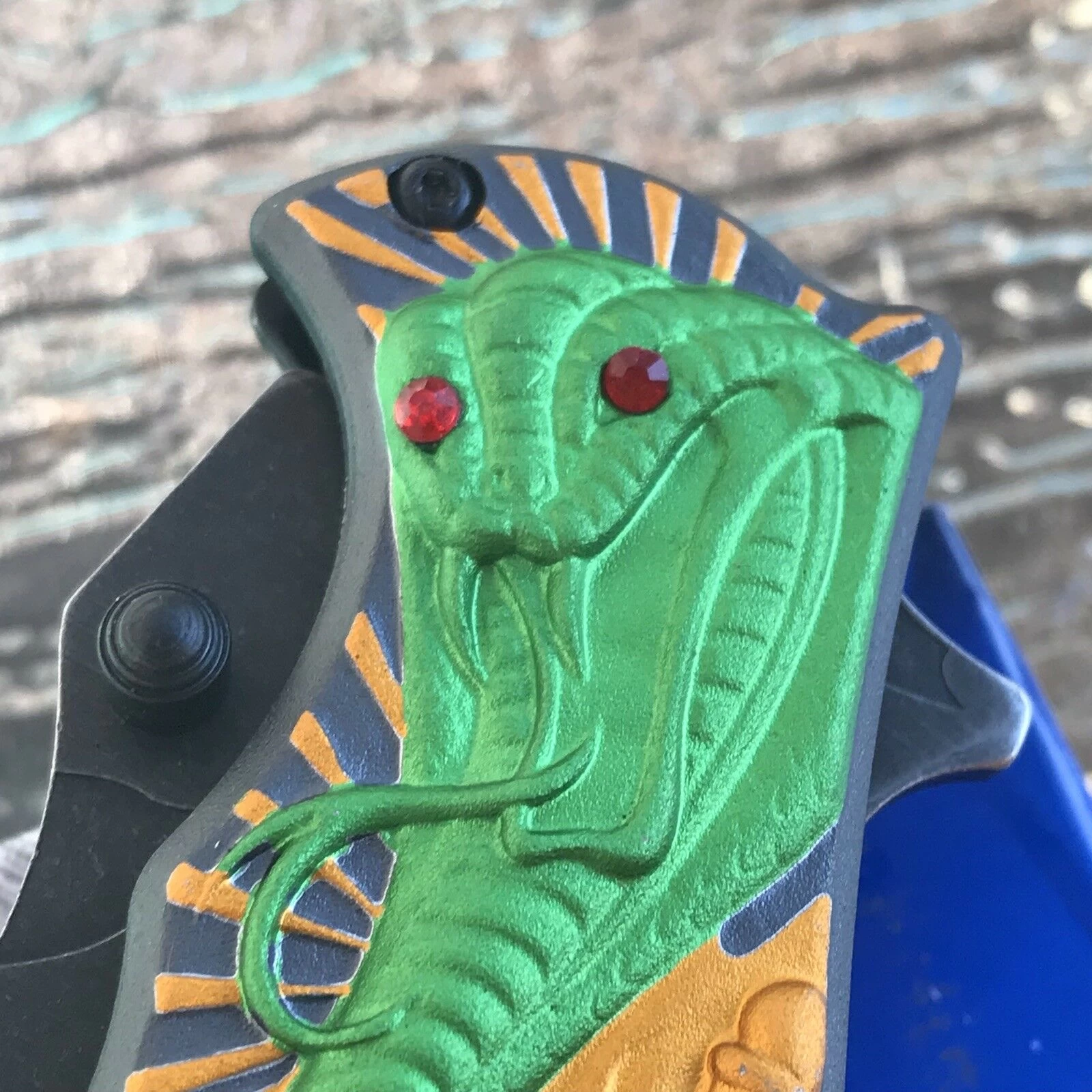 Dark Side Blades Spring Assisted Tactical Fantasy Cobra Snake Knife - Image 10