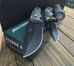 Rite Edge Military Combat Digital Green Camo Survival 3 PCS Knife Set