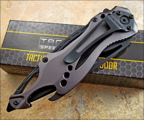 8" Tac Force Tactical Spring Assisted Folding Pocket Knife (TF-705GY) - Image 13