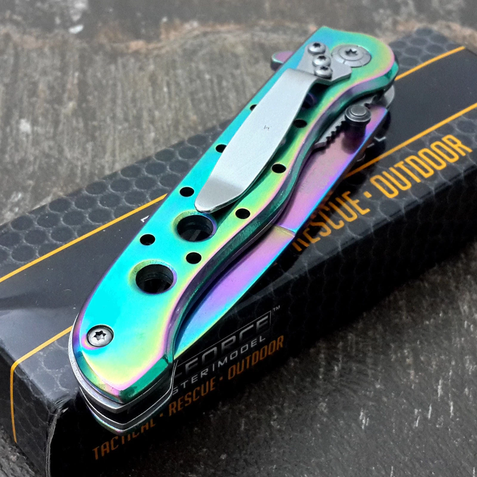 7.25" Tac Force Rainbow Spectrum Small Mini Pocket Knife TF-300382RB - Image 9