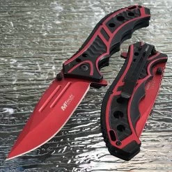 8.25" MTech USA Ballistic Tactical Red Spring Assisted Pocket Knife