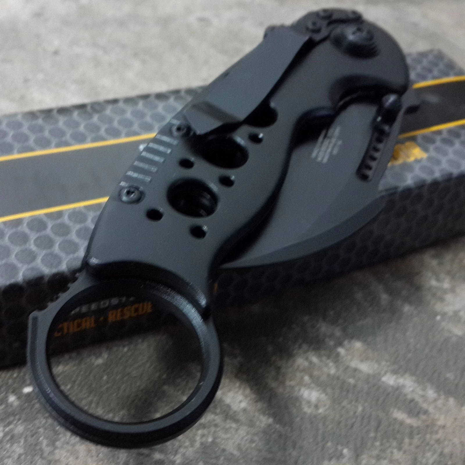 7.75" Tac Force Black Tactical Karambit Claw Folding Pocket Knife - Image 10
