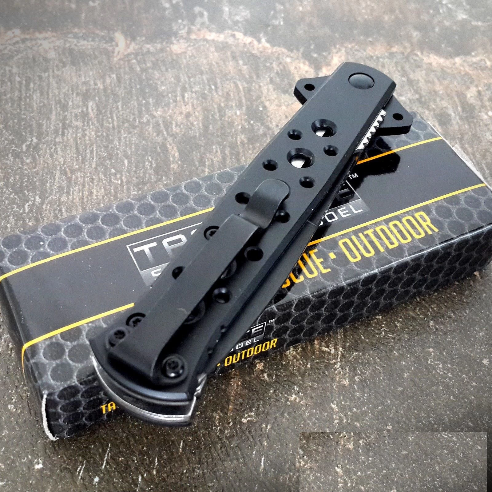 7" Tac Force Speedster Model Stiletto Black Spectrum Knife TF-698BK - Image 11