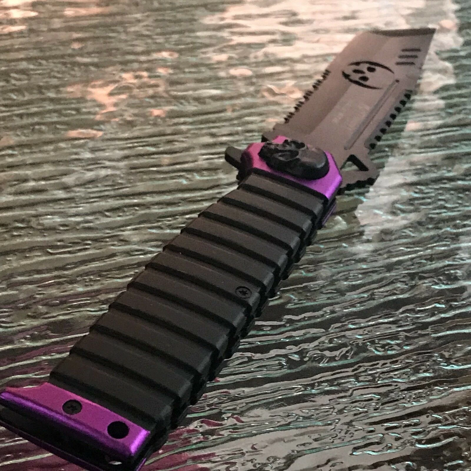 8.75" Mtech USA Assisted Open Tanto Purple Handle Folding Pocket Knife - Image 6