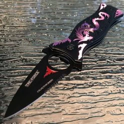 8" Tac Force Collection Series Purple Dragon Fantasy Pocket Knife
