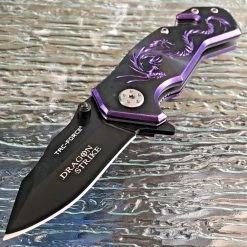 Tac Force Mini Purple Dragon Strike Assisted Fantasy Pocket Knife Sale