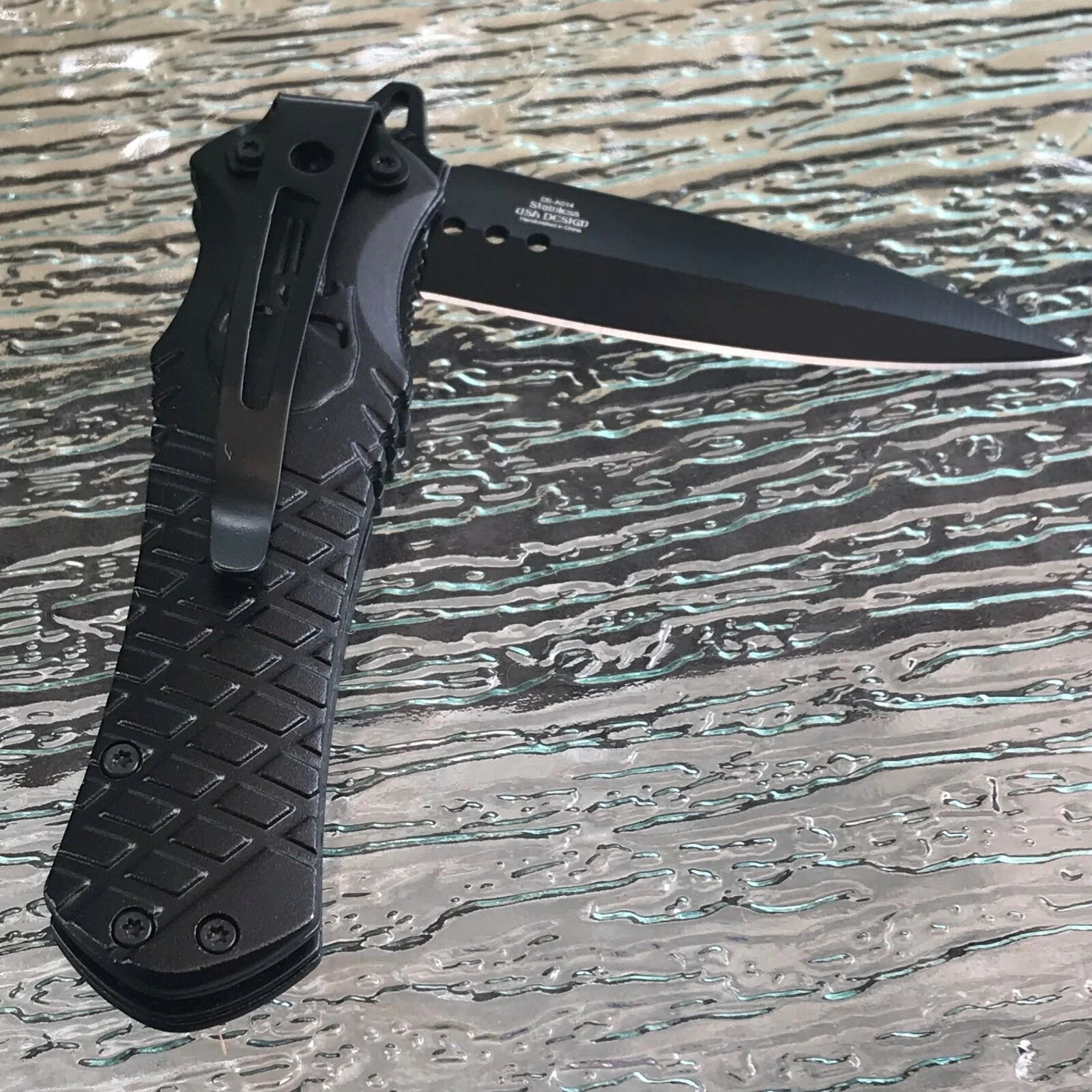 8.5" Dark Side Blades Punisher Skull Fantasy Pocket Knife (DS-A014BK) - Image 6