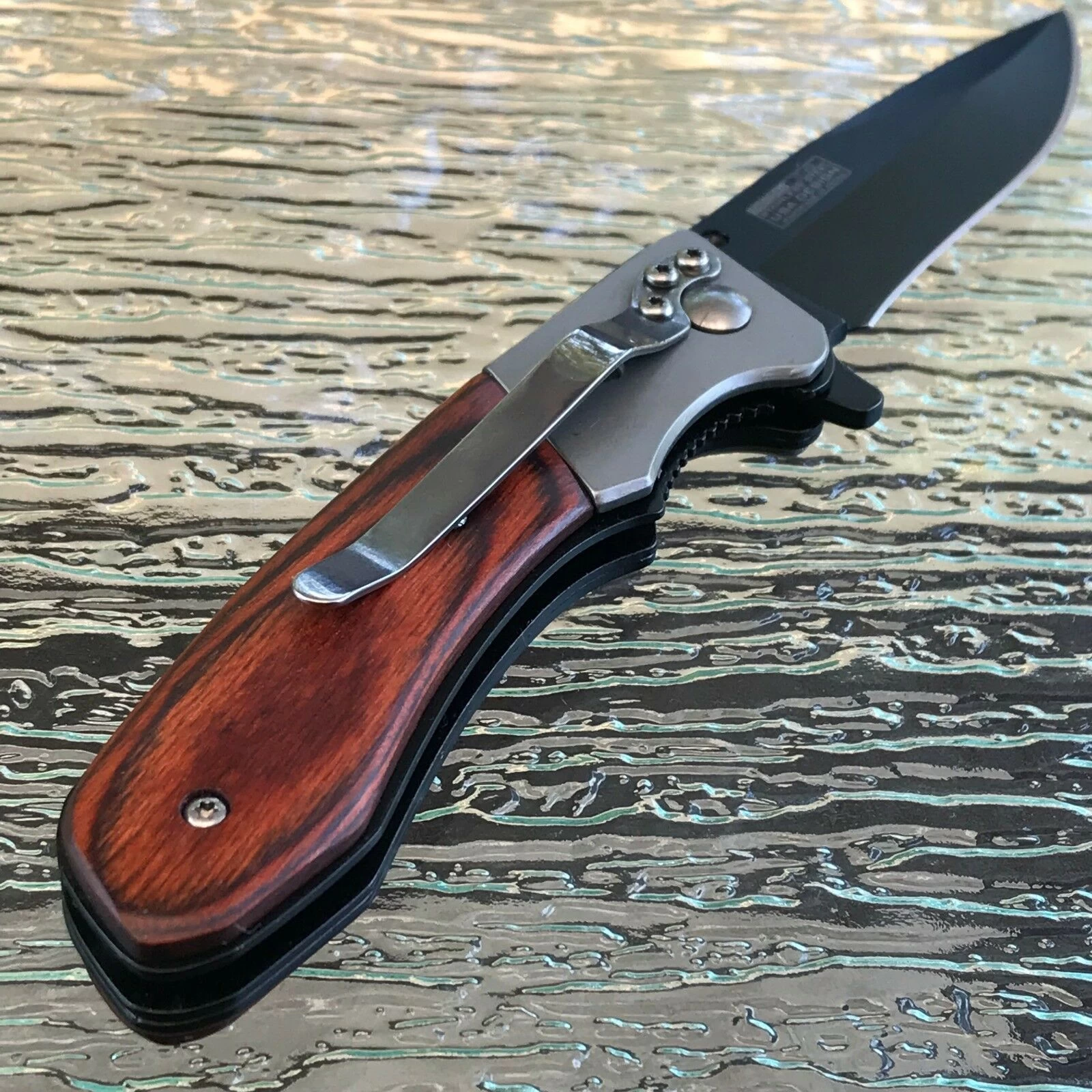 7" Tac Force TF-469 Speedster Pakkawood Folding Pocket Knife - Image 8