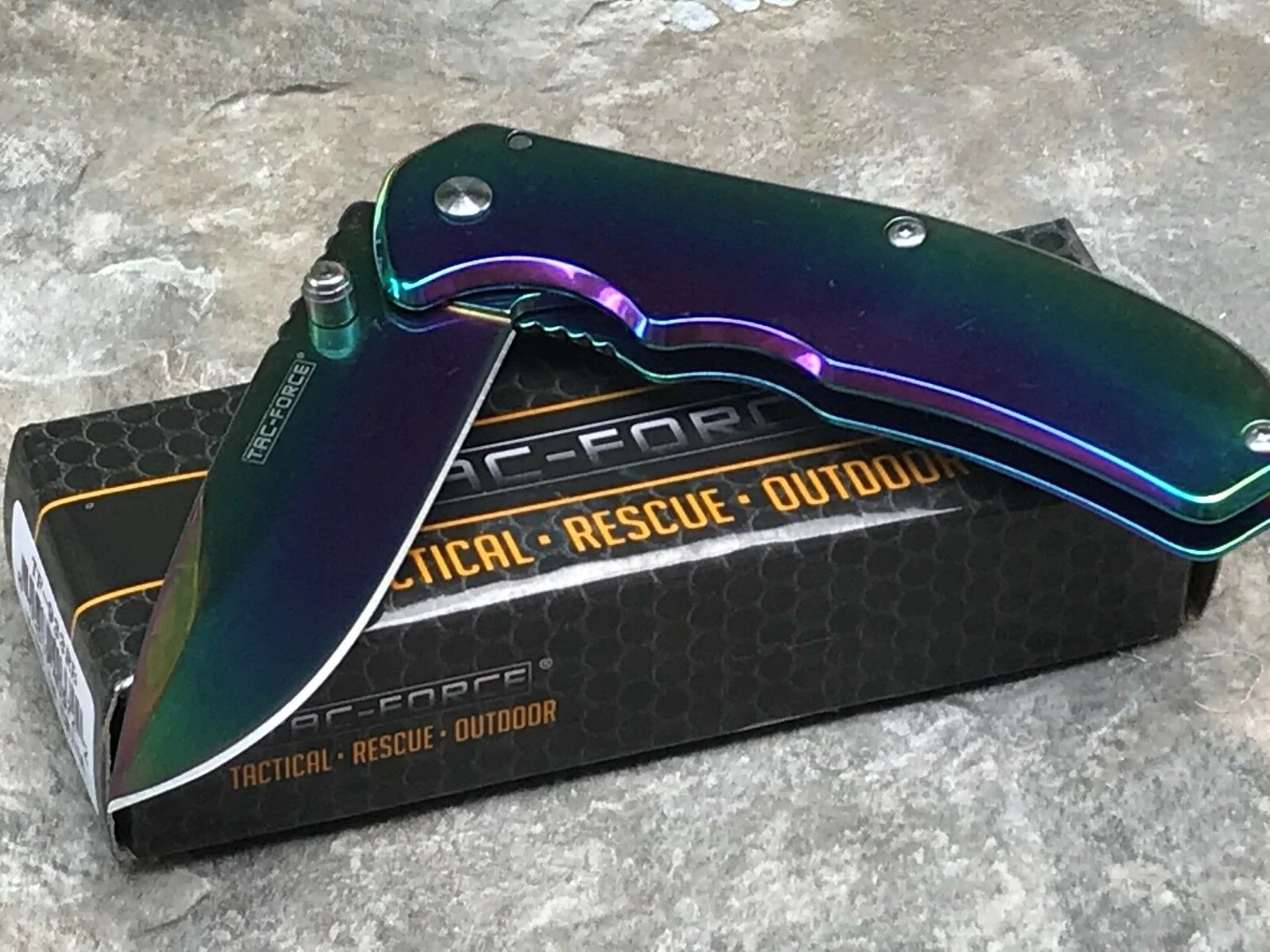 7" Tac Force Executive Rainbow Mirror Tactical Folding Pocket Knife - Image 9