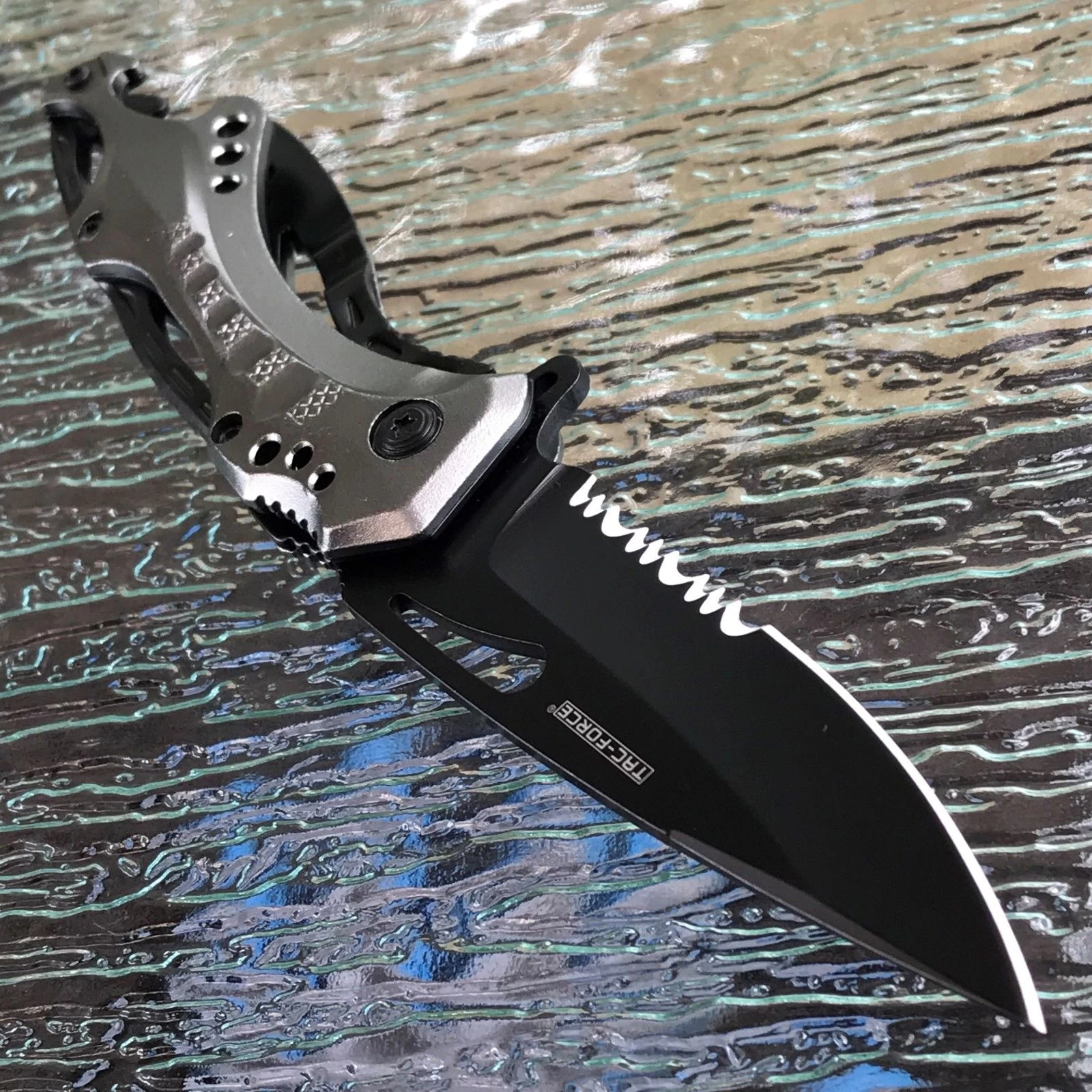 8" Tac Force Tactical Spring Assisted Folding Pocket Knife (TF-705GY) - Image 3