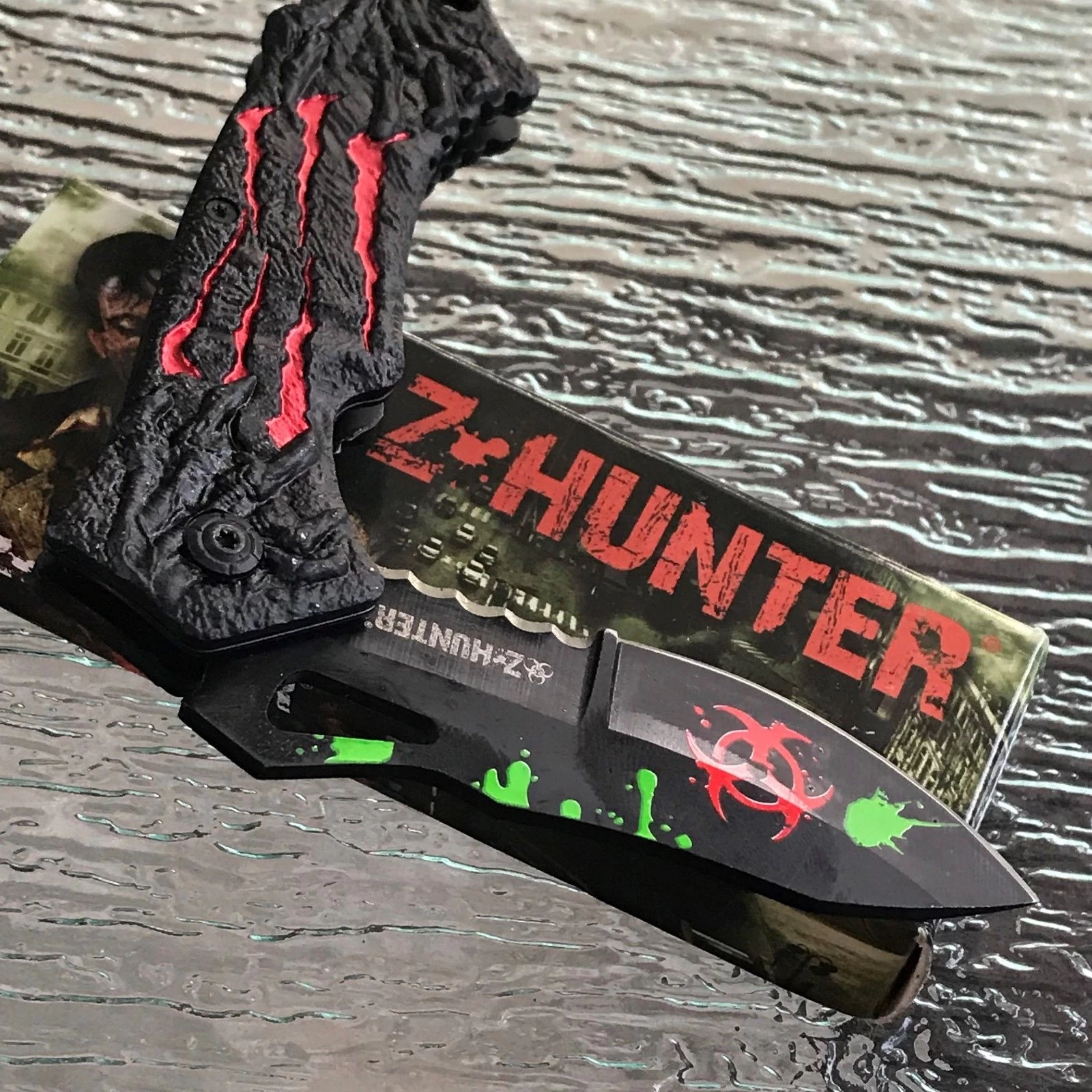 Z-Hunter Spring Assisted Zombie Red Monster Claw Fantasy Pocket Knife - Image 11