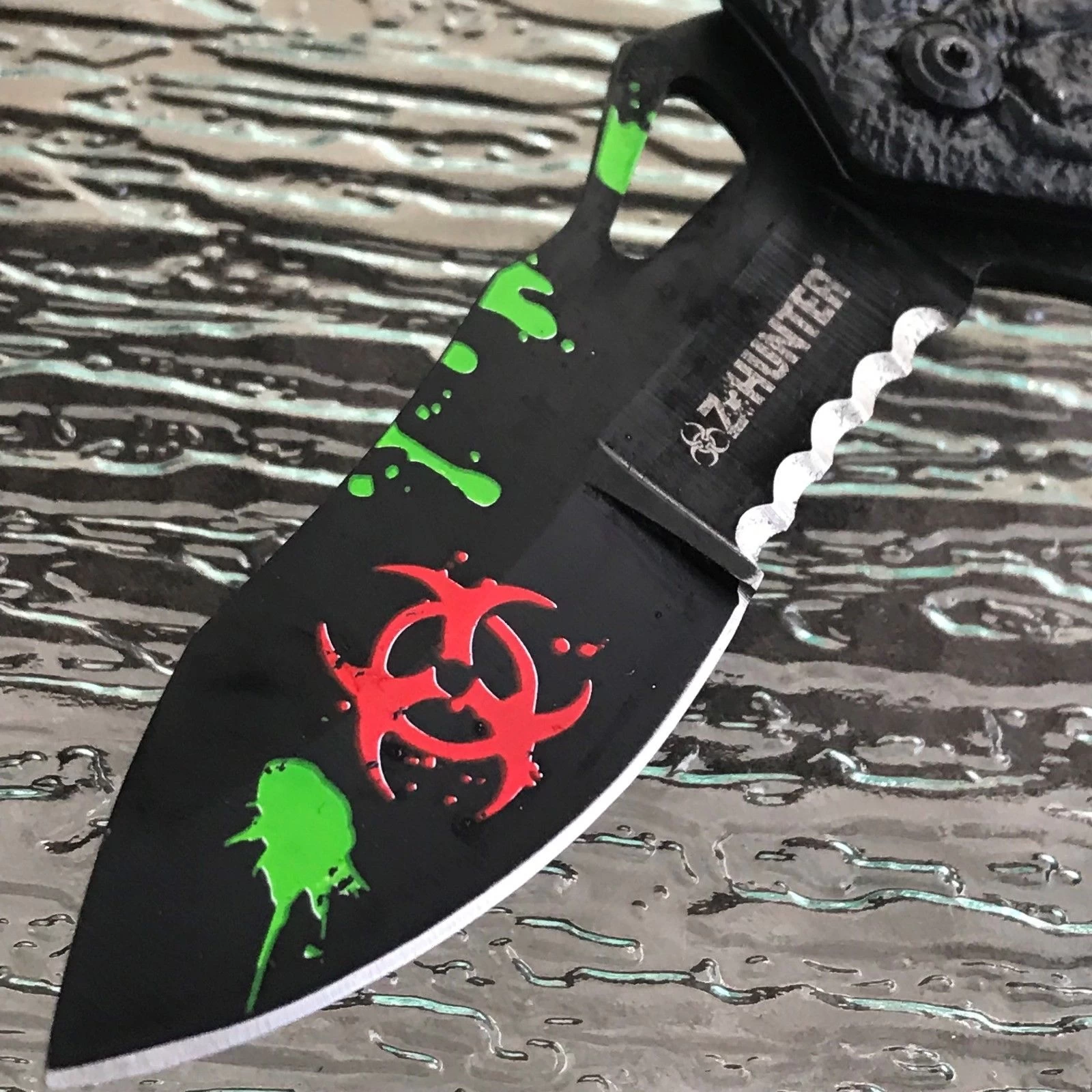 Z-Hunter Spring Assisted Zombie Red Monster Claw Fantasy Pocket Knife - Image 4