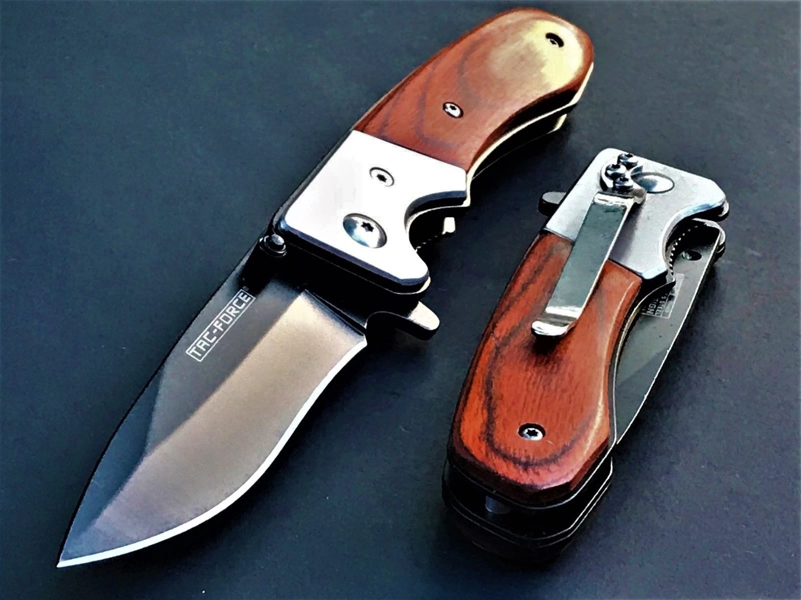 7" Tac Force TF-469 Speedster Pakkawood Folding Pocket Knife - Image 2