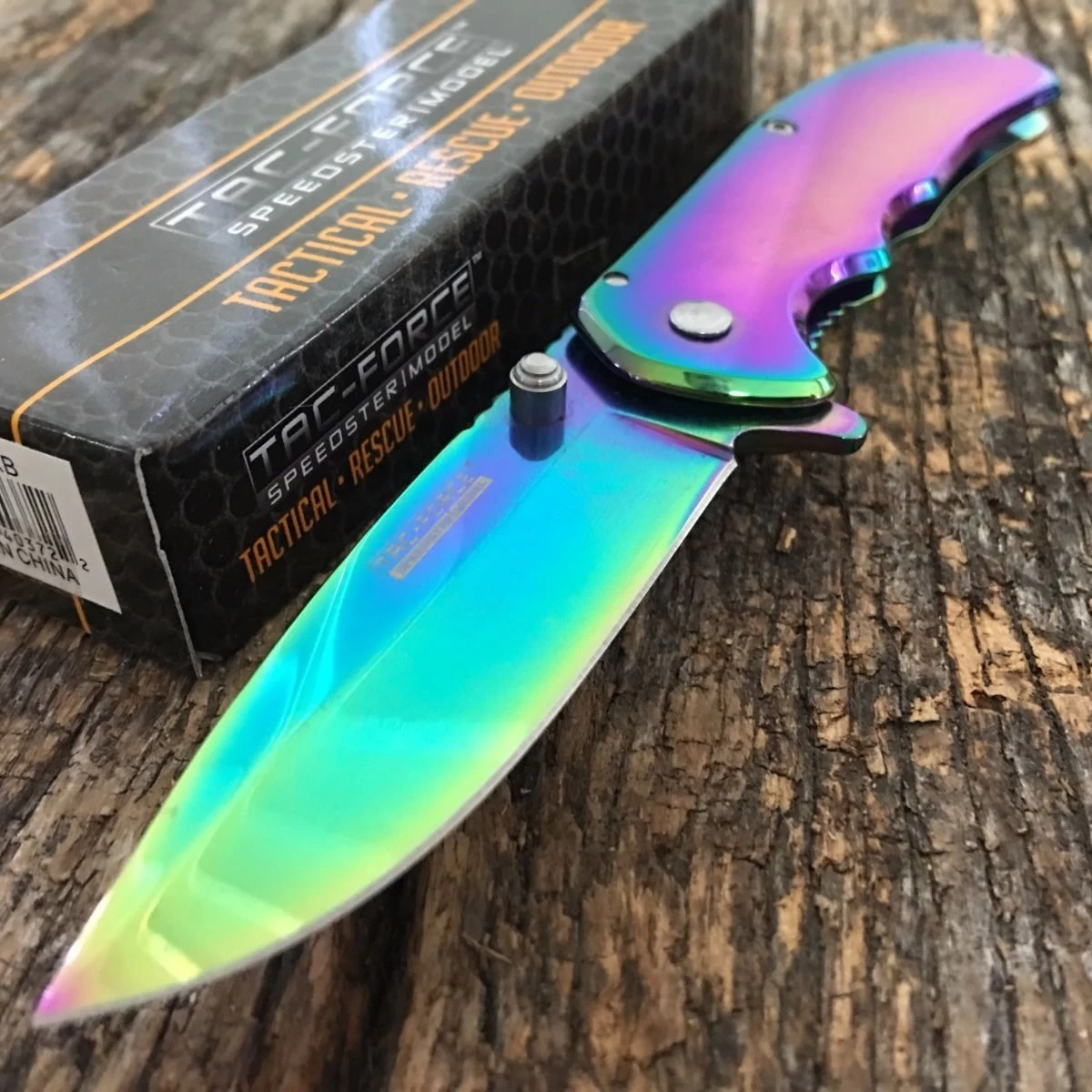 7" Tac Force Executive Rainbow Mirror Tactical Folding Pocket Knife - Image 6