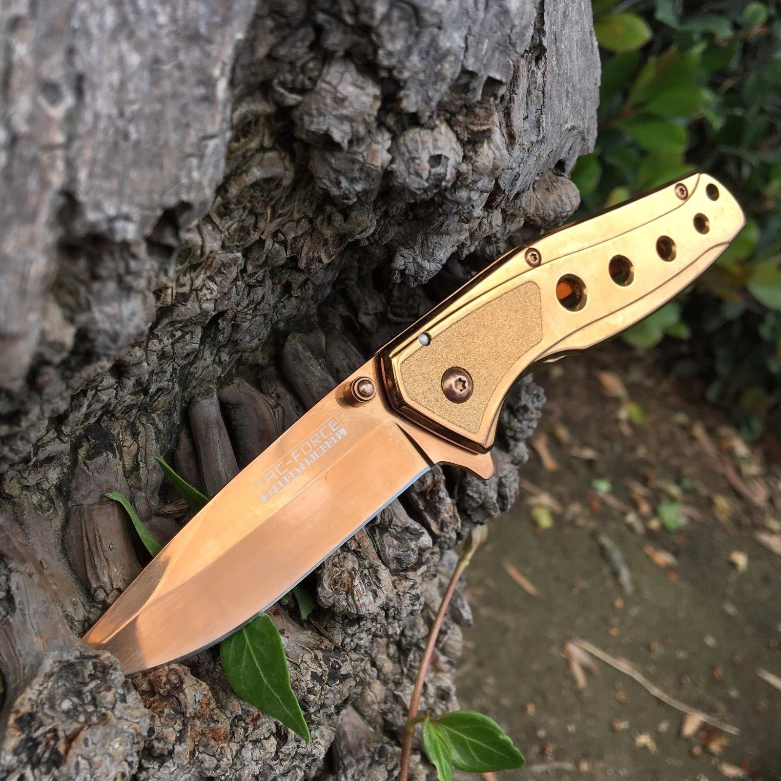 7" Tac Force Rose Gold Folding Pocket Knife (TF-926RG)