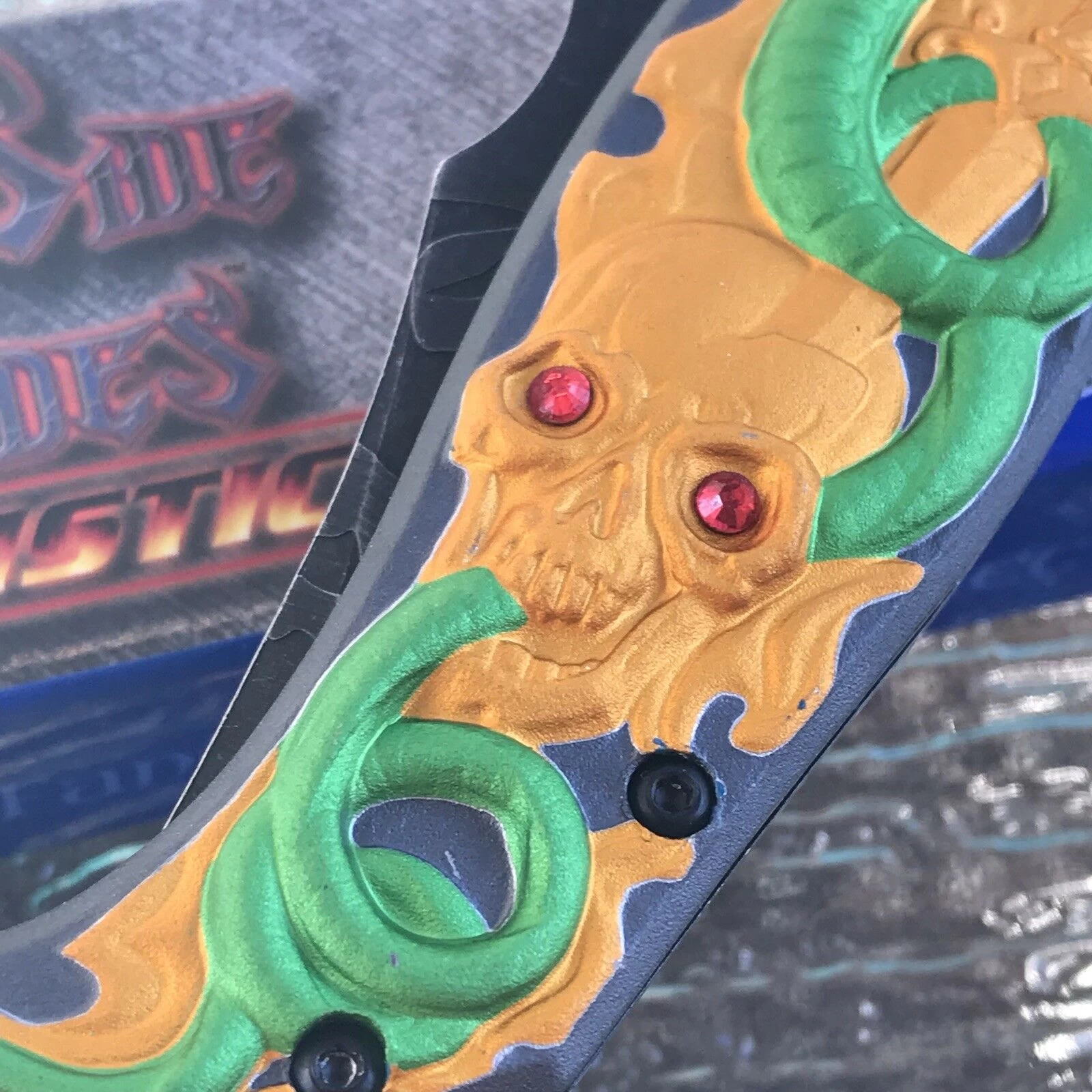 Dark Side Blades Spring Assisted Tactical Fantasy Cobra Snake Knife - Image 9