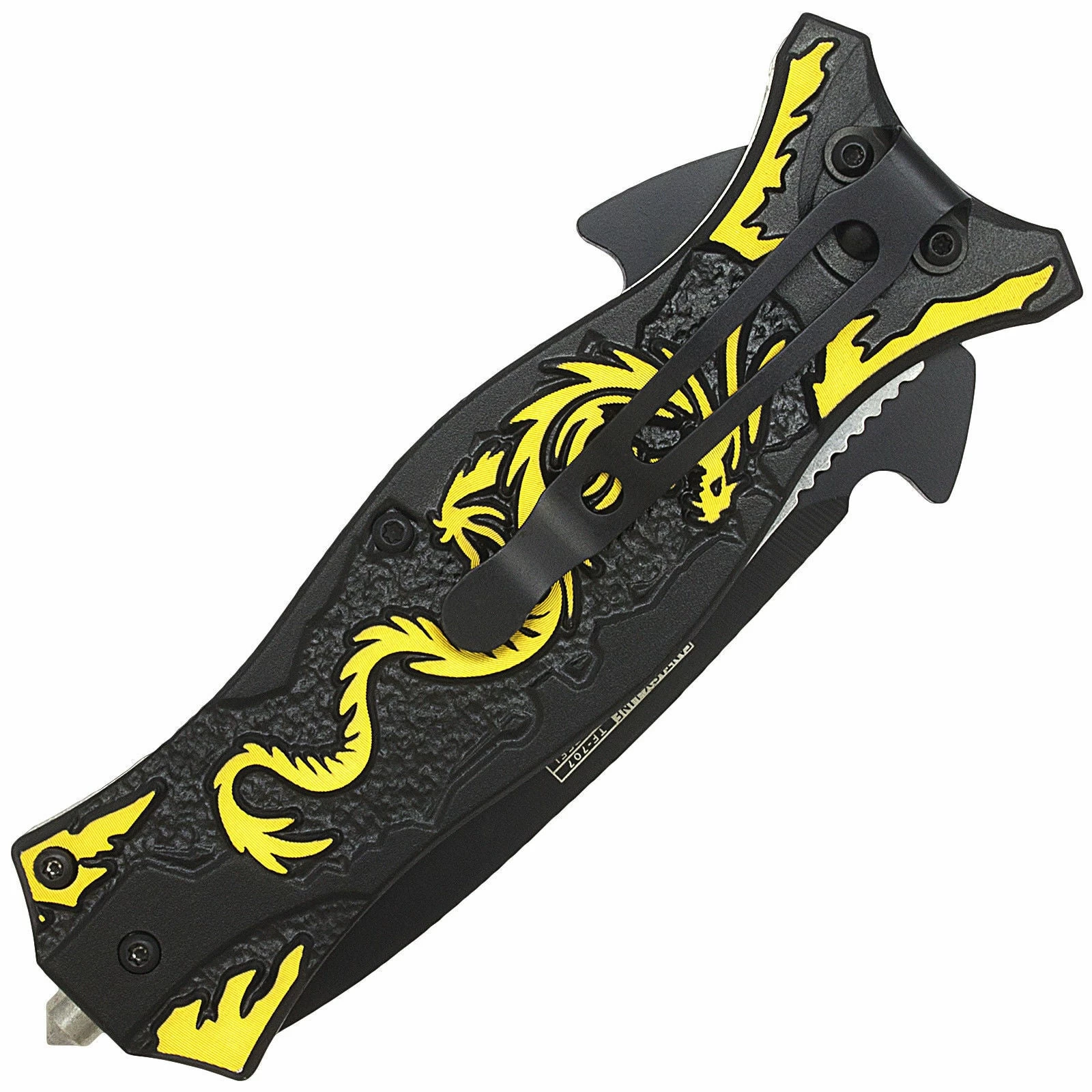 8.0" TAC FORCE GOLD DRAGON FANTASY ASSISTED OPEN TACTICAL FOLDING POCKET KNIFE - Image 6