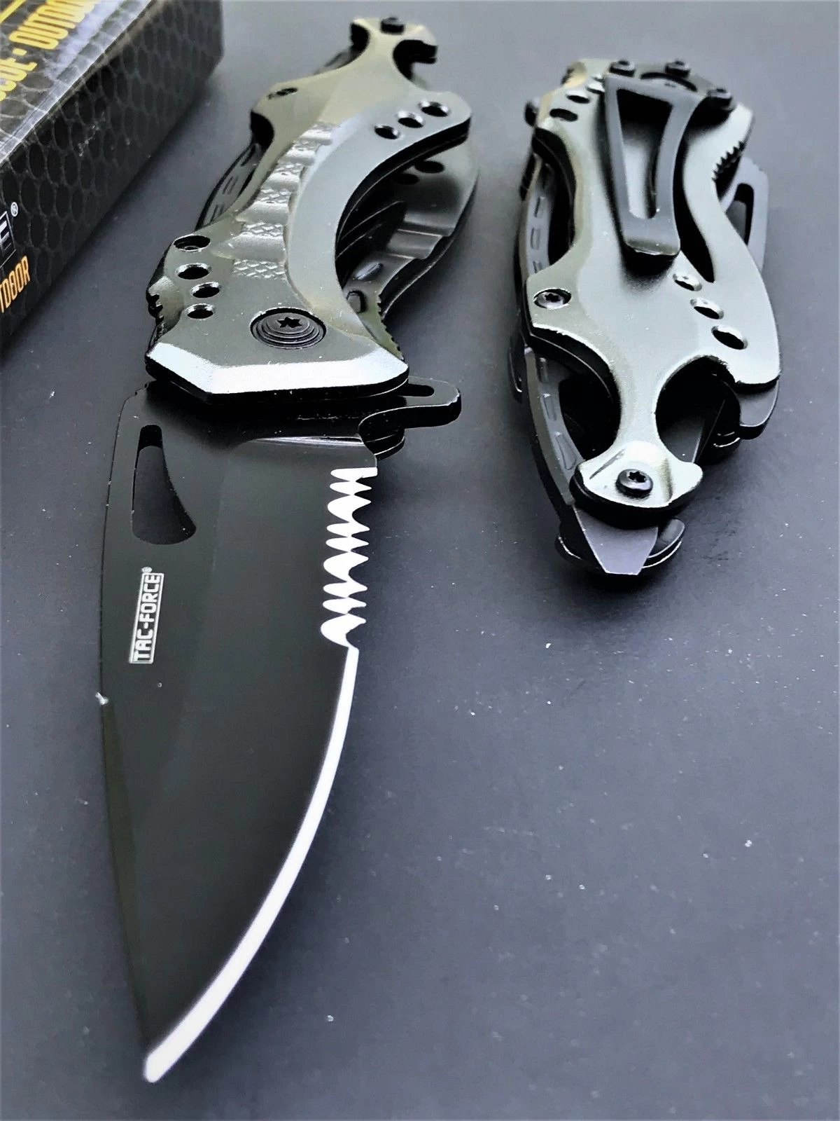 8" Tac Force Tactical Spring Assisted Folding Pocket Knife (TF-705GY) - Image 10