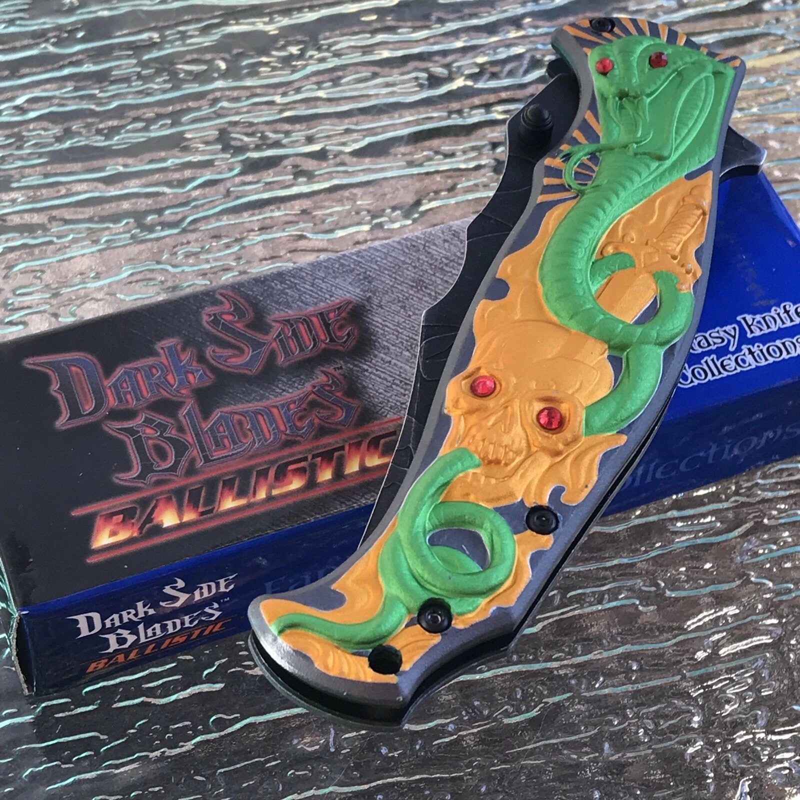 Dark Side Blades Spring Assisted Tactical Fantasy Cobra Snake Knife - Image 8