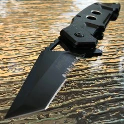 8.5" MTech USA Black Spring Assisted Tanto Blade Pocket Knife
