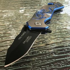 7" Tac Force Blue Dragon Strike Fantasy Tactical Mini Pocket Knife