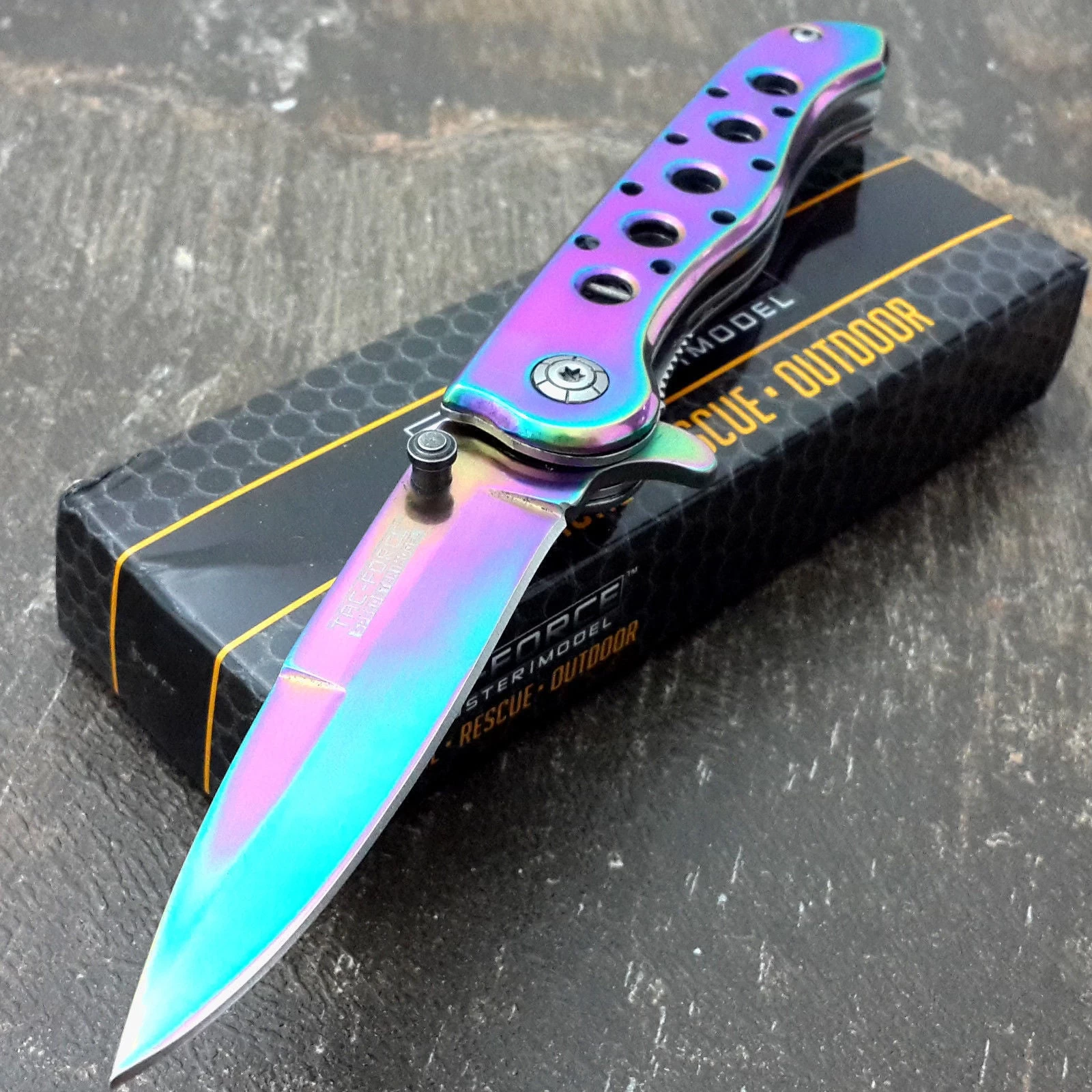 7.25" Tac Force Rainbow Spectrum Small Mini Pocket Knife TF-300382RB - Image 4